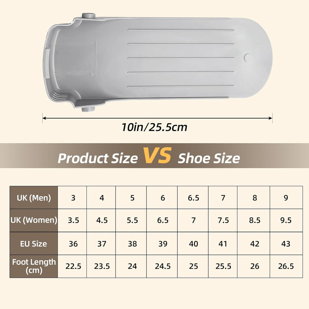 Homtone 20 Stück Schuhstapler, Schuhorganizer Platzsparend, 4 HöHenverstellbar PP Schuhtrenner, Dopp
