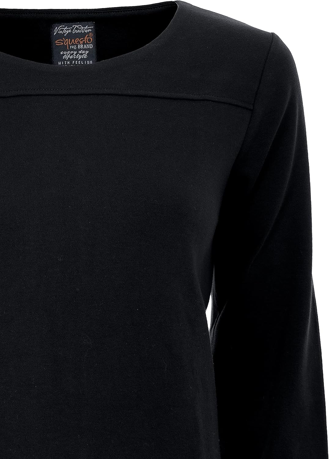 s`questo Damen Sweater Casual 36 Schwarz, 36 Schwarz