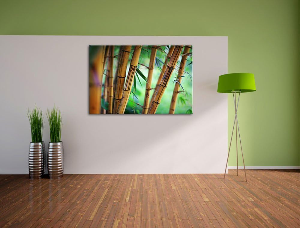 Alter Bambus Wald Format: 100x70 auf Leinwand, XXL riesige Bilder fertig gerahmt mit Keilrahmen, Kun