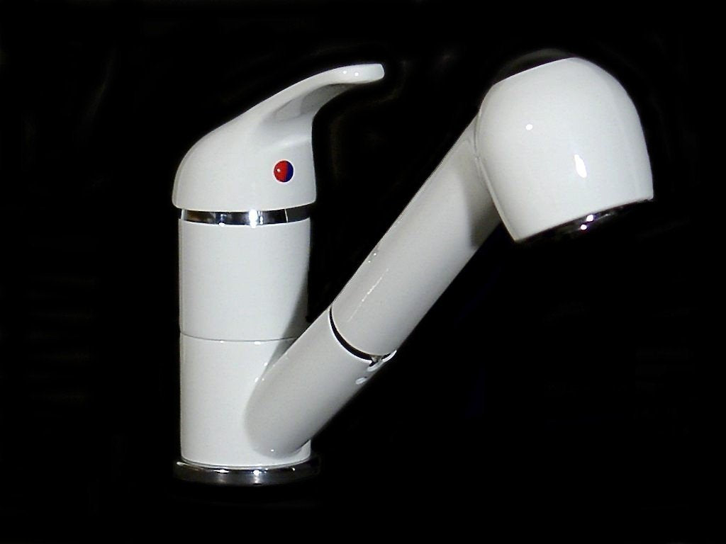 Einhebel Küchenarmatur Spüle Wasserhahn Brause Weiss