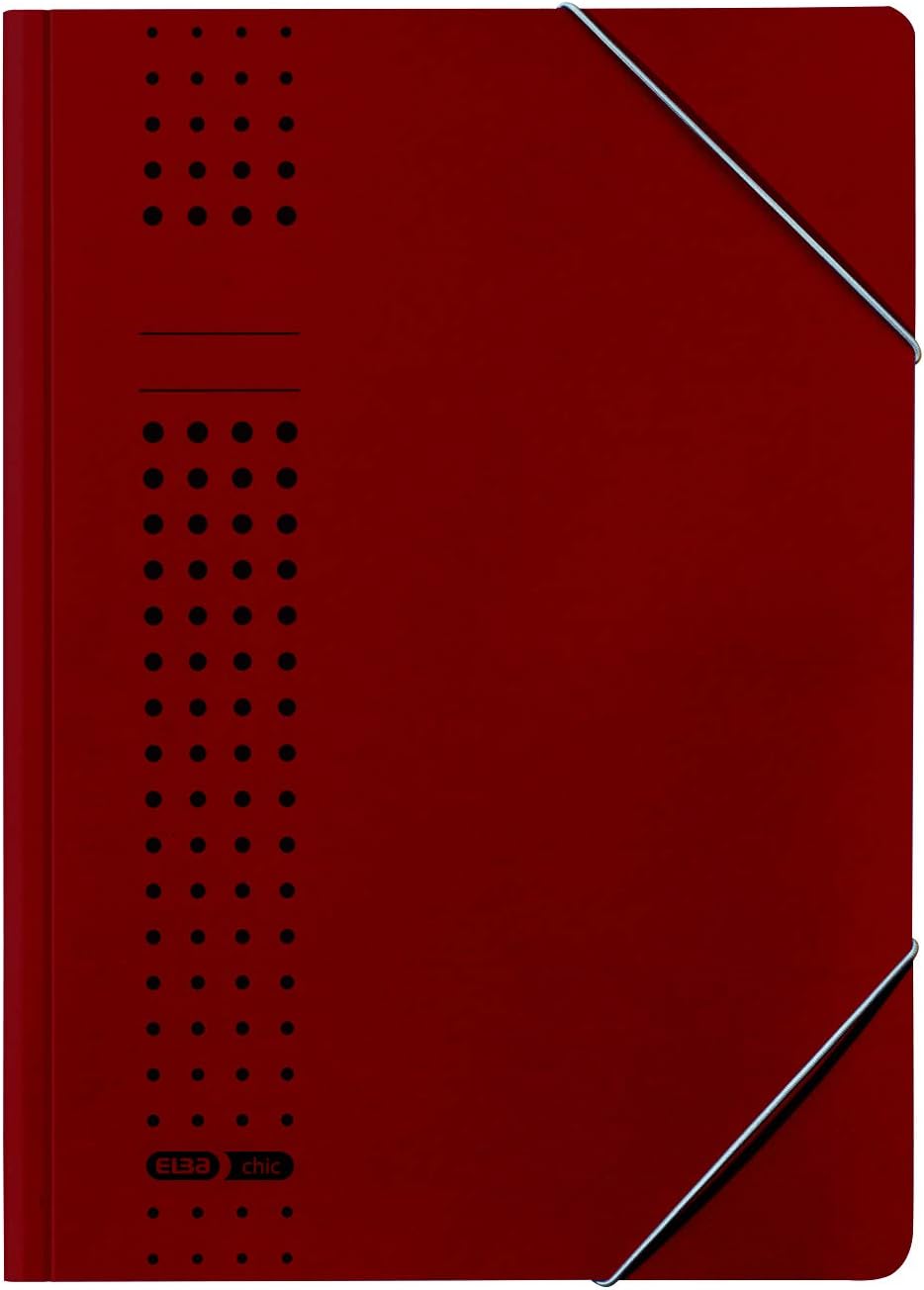 ELBA Eckspanner-Mappe chic, für A4, aus Karton, bordeaux, 25er Pack bordeaux Eckspanner chic, bordea