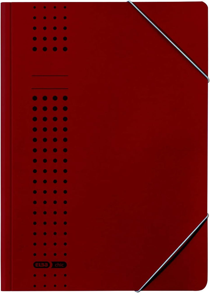 ELBA Eckspanner-Mappe chic, für A4, aus Karton, bordeaux, 25er Pack bordeaux Eckspanner chic, bordea