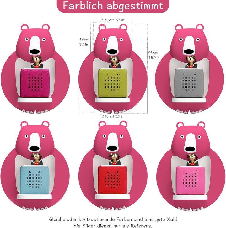 für Tonie Regal Toniebox Regal Hängemontage für TonieBox Tonie Regal Mädchen ü 30-48 Figuren Bärenfo