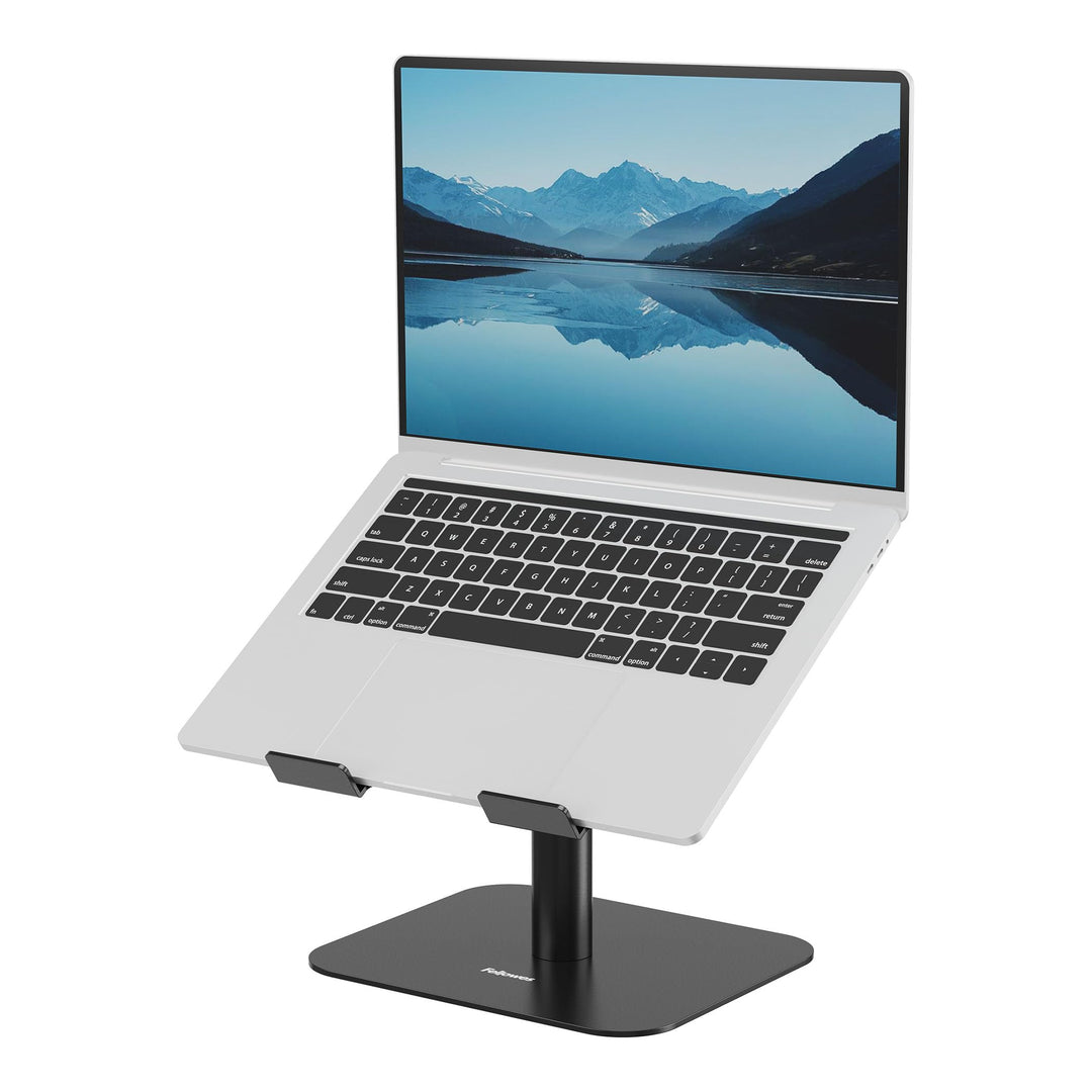 Fellowes Alumia™ Laptopständer – Schwarz – Ergonomisch, höhen- &amp; neigungsverstellbar – Aus recycelte