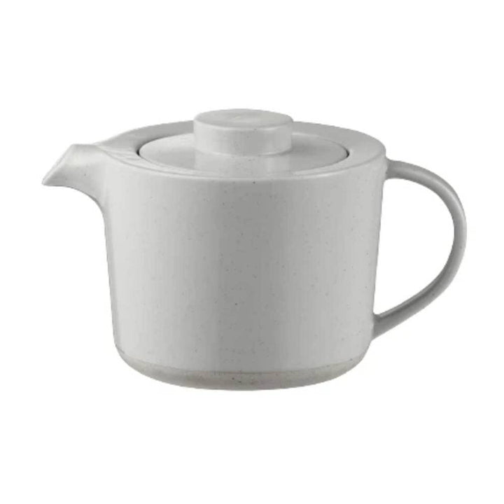 Blomus Teekanne Sablo, Teekessel, Behälter für Heissgetränke mit Filter, Steingut, Edelstahl, Cloud,