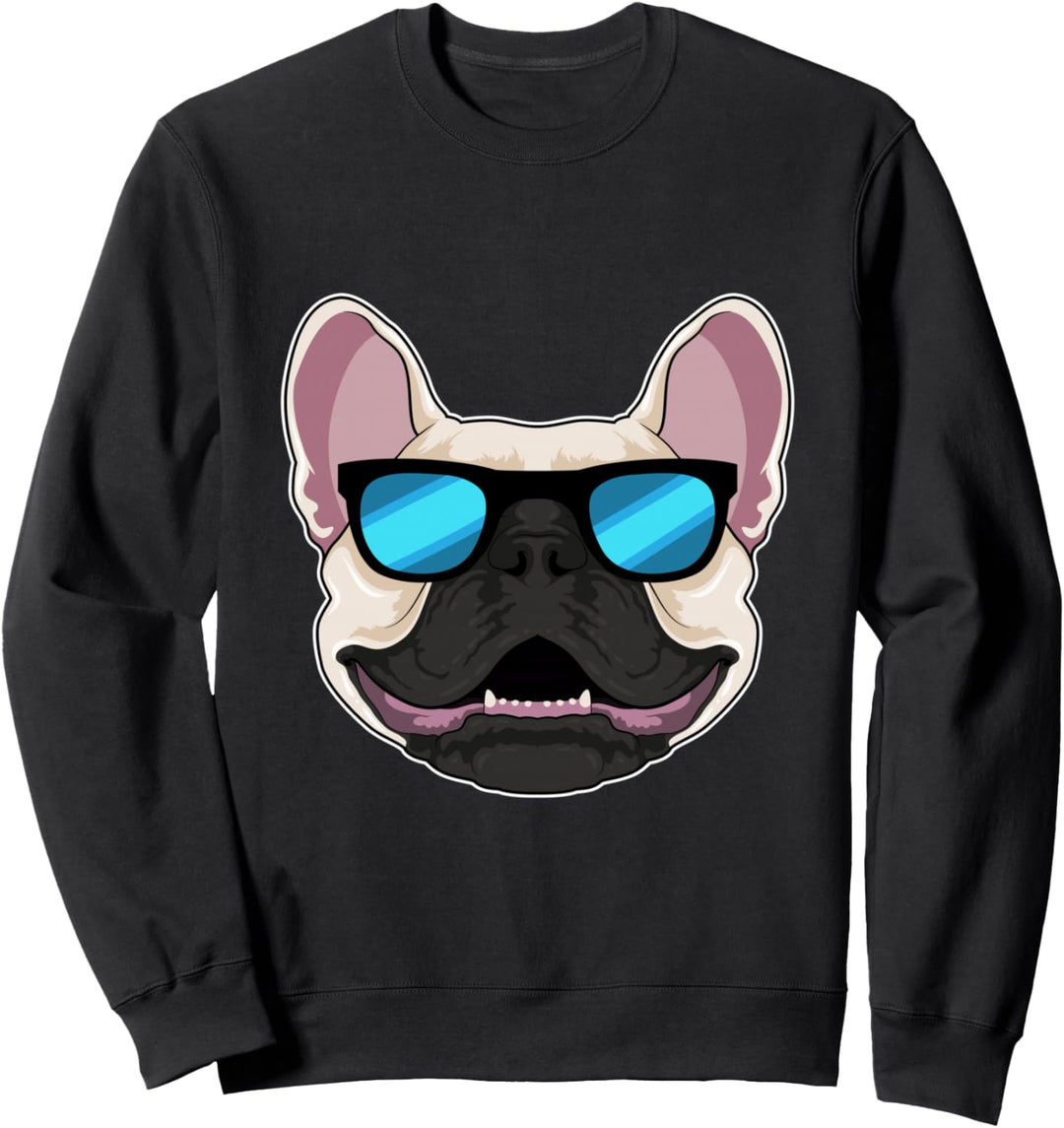 Französische Bulldogge Sonnenbrille Sweatshirt