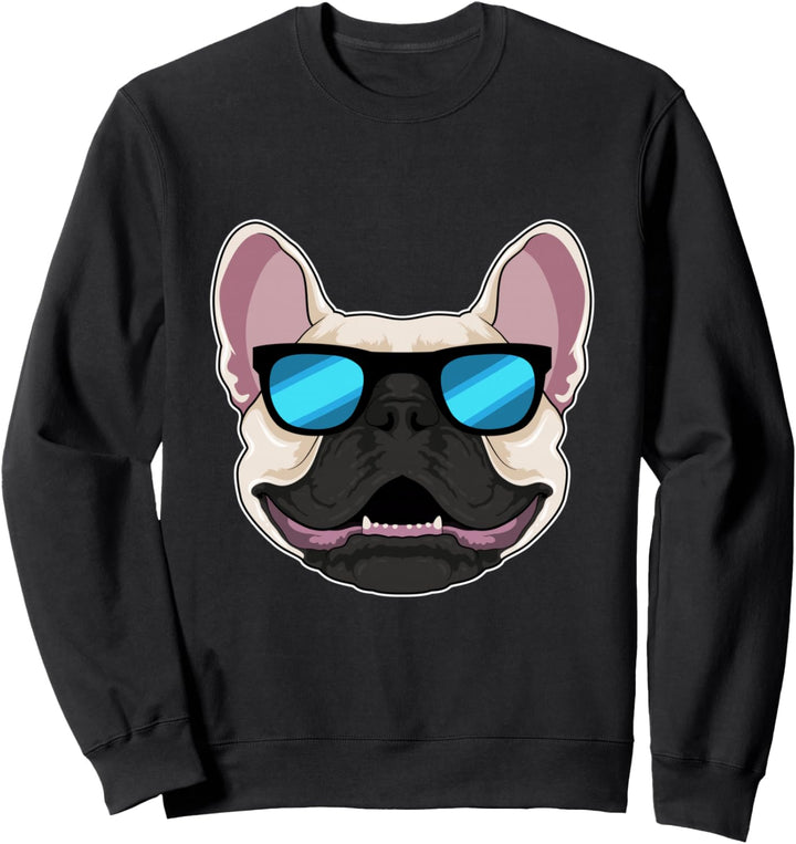Französische Bulldogge Sonnenbrille Sweatshirt