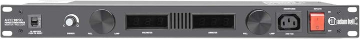 Adam Hall 19" Parts PCL 10 PRO - Power Conditioner mit Volt- und Amperemeter, Display und Rack-Beleu