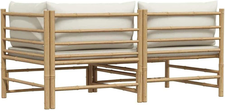 vidaXL Gartenmöbel 2-TLG. mit Kissen Ecksofa Mittelsofa Gartenset Gartensofa Lounge Sofa Garnitur Si