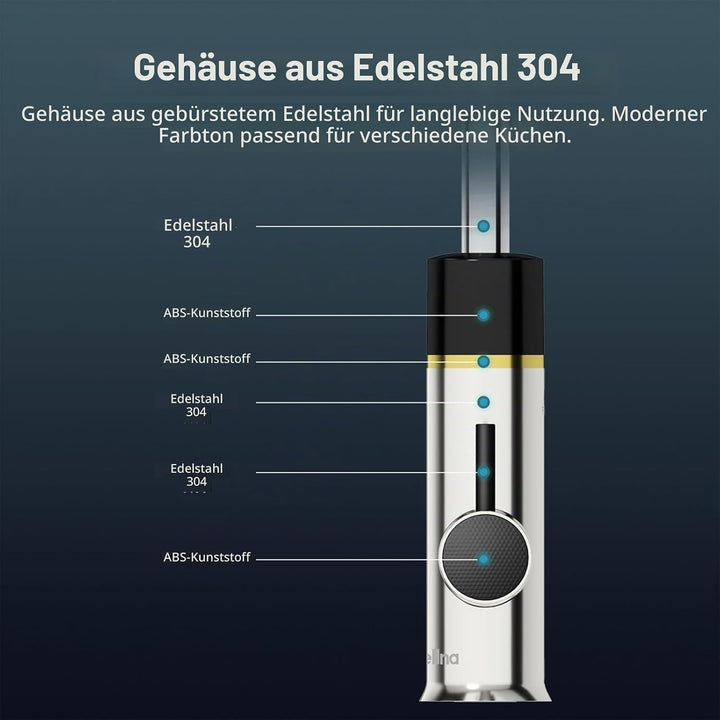 Küche elektrische Wasserhahn, schnelle Heizung Wasserhahn, Edelstahl Warmwasser mit digitaler Anzeig