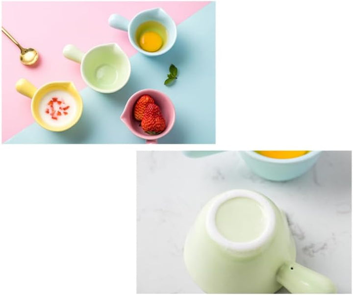 Toyvian Keramik Milchtopf Mit Griff, Mini Kleiner Kochtopf Hitzebeständig Vielseitig Als Porridge Su