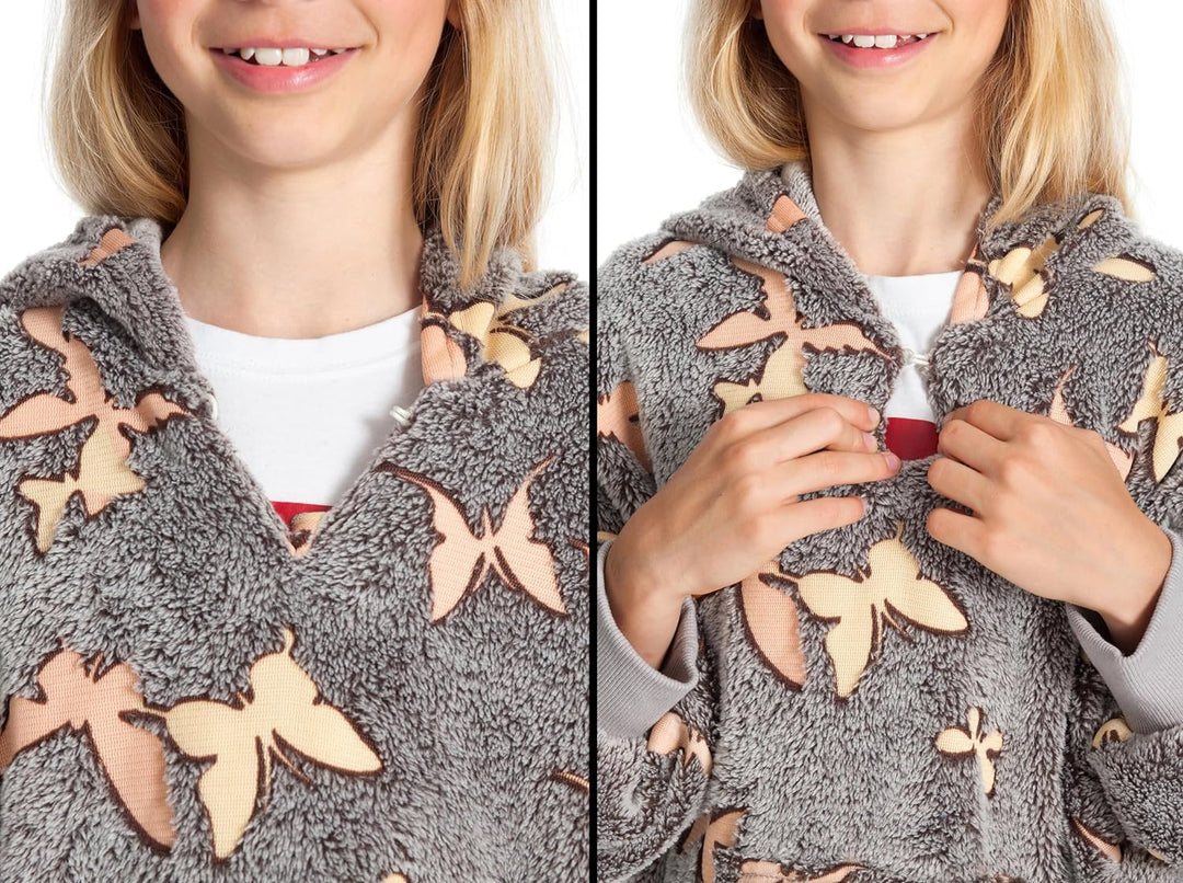 KANGURONE, HOODIE, ÜBERGRÖSSE TRAGBARE MIKROFASER-DECKE, MIT KAPUZE UND TASCHE, EINHEITSGRÖSSE FUR K