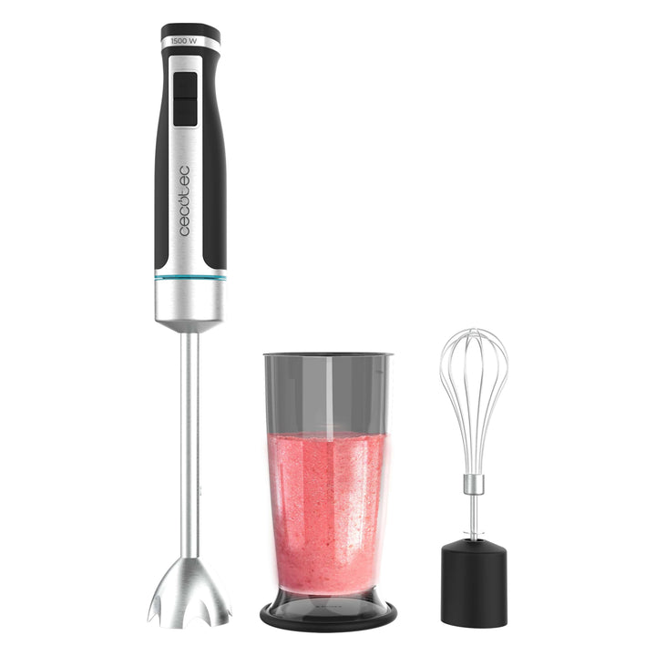 Cecotec Handmixer Stabmixer PowerGear 1500 XL Cream. 1500W Leistung, extra langer Spritzschutzfuss,