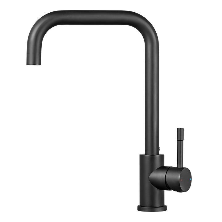 CECIPA Wasserhahn Küche Schwarz aus Edelstahl, Küchenarmatur Schwarz 360° Drehbar, Spültischarmatur