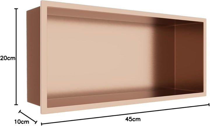 Balneo WALL-BOX ONE Copper Edelstahl wandnische dusche Duschnische, wasserdicht, flexibler Nischenei