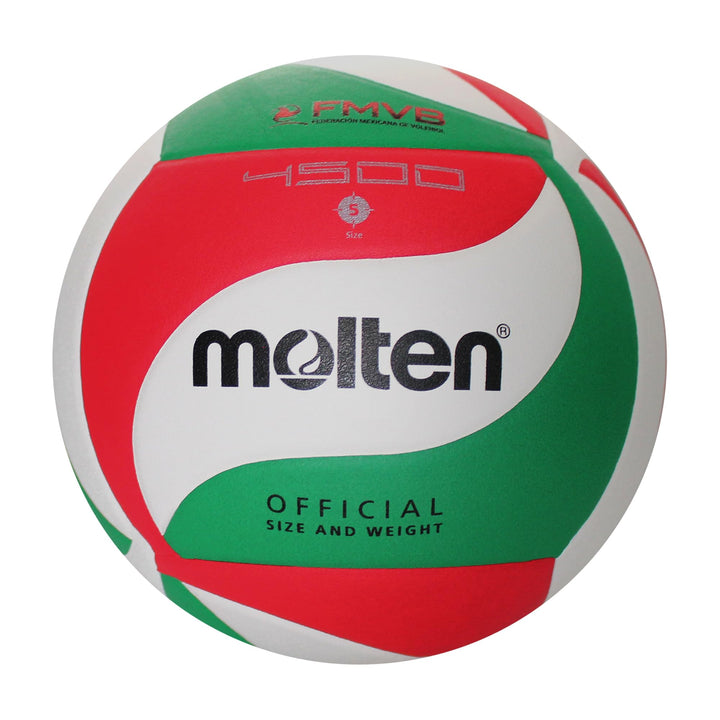 Molten V 5 M 4500 Volleyball Blanc-vert-Rouge Weiss/Grün/Rot 5, Weiss/Grün/Rot 5