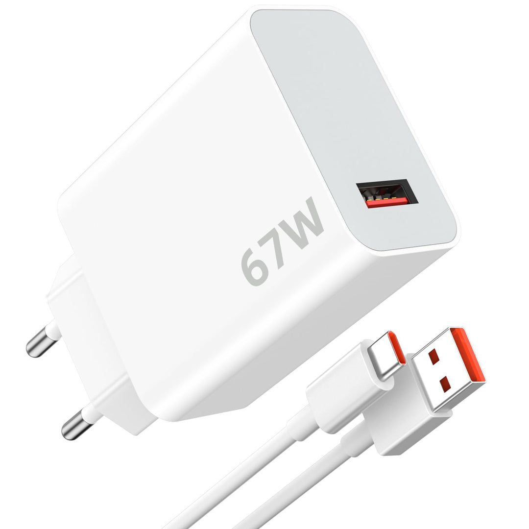 67W Turbocharge Ladegerät mit USB C Ladekabel für Xiaomi,2 Port 45W USB C Ladegerät USB Netzteile Sc