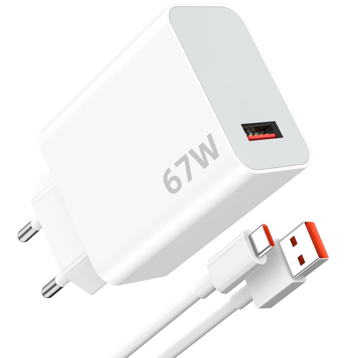 67W Turbocharge Ladegerät mit USB C Ladekabel für Xiaomi,2 Port 45W USB C Ladegerät USB Netzteile Sc