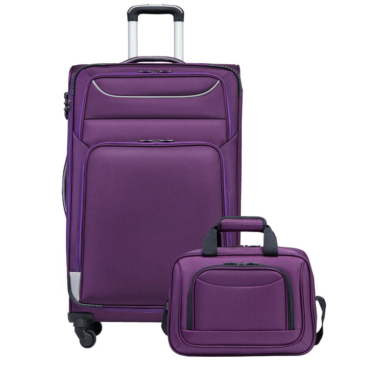 COOLIFE Koffer Trolley Koffer Reisekoffer von 4 Rollen Stoffkoffer Handgepäck TSA-Schloss Der Koffer