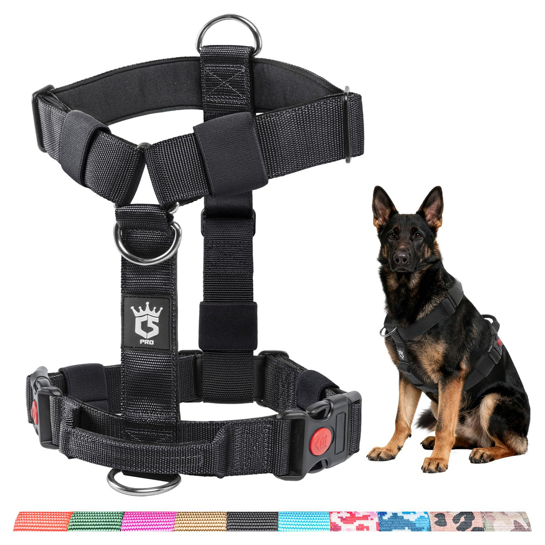TSPRO Taktisches Hundegeschirr mit Griff, Schnellverschluss-Metallverschluss 3,3 cm Breit Schwerlast