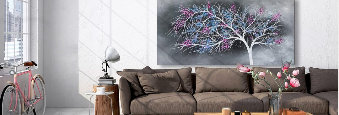 Monica Mirafiori I 100% HANDGEMALT I Gemälde Tree Of Life 100x50cm | Gemälde Handgemalt | Acrylgemäl