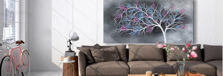 Monica Mirafiori I 100% HANDGEMALT I Gemälde Tree Of Life 100x50cm | Gemälde Handgemalt | Acrylgemäl