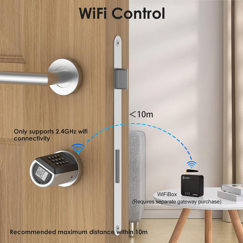 RUILON Smart Elektronisches Türschloss mit Zahlencode,Elektrisch Codeschloss Schliesszylnder, Blueto