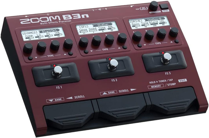 Zoom B3n Multi-Effekt-Prozessor für Bassgitarre Single, Single