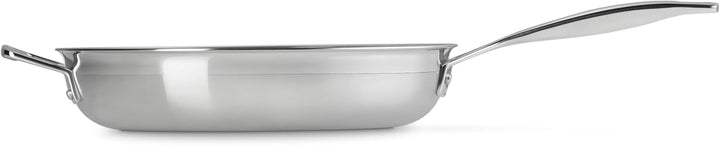 LE CREUSET Unbeschichtete Bratpfanne mit Gegengriff aus 3-ply Edelstahl, Ø 28 cm, Für alle Herdarten