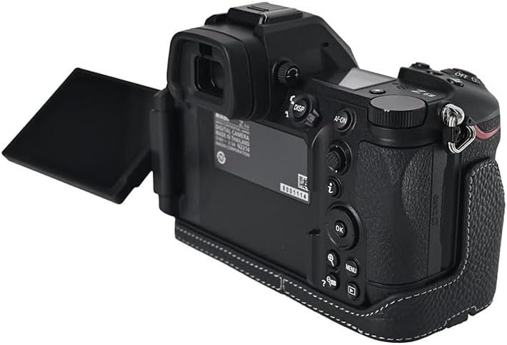 MUZIRI KINOKOO Echtes Leder Schutz Kameratasche für Nikon Z6 III Kamera, Retro-Stil halbe Schutzhüll