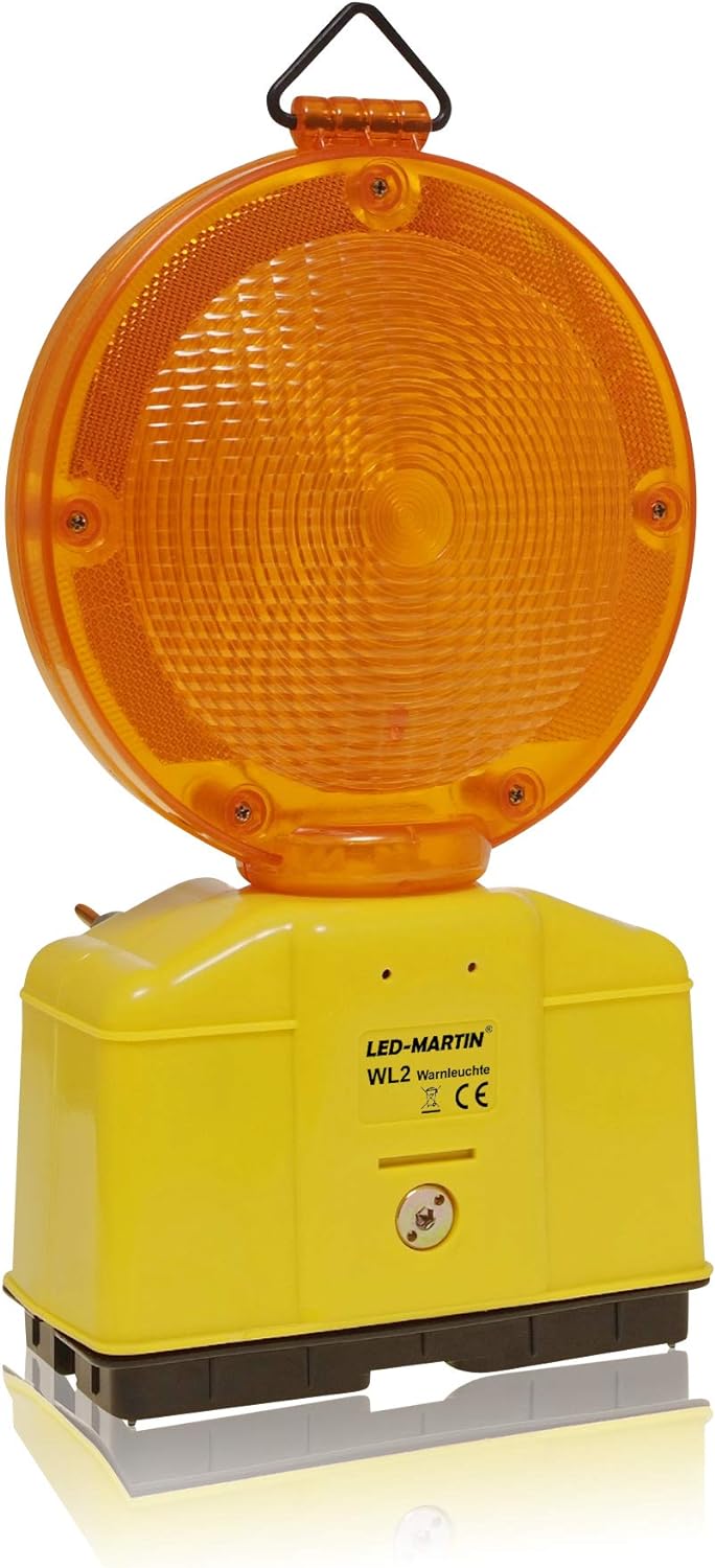 LED-MARTIN® 2er Sparset Warnleuchte - gelb - automatische TAG/Nachtschaltung - Blinklicht - Warnleuc