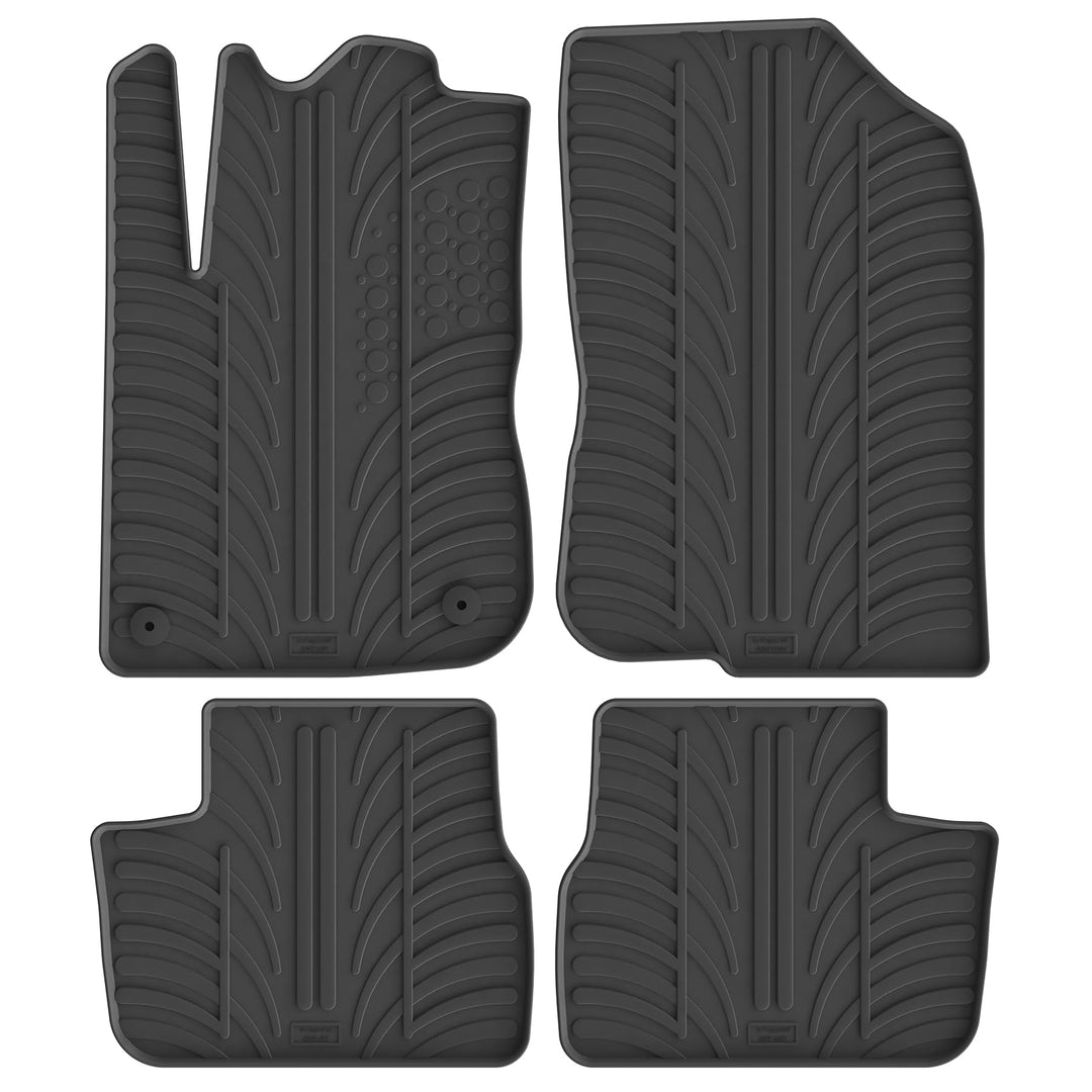 Gledring Satz Gummimatten kompatibel mit Peugeot 208 2012-2019 (T Profil 4-teilig + Montage-Clips) F