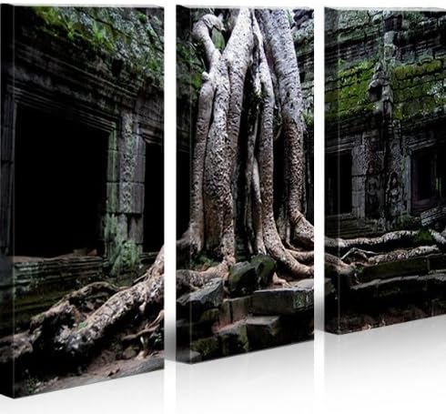 islandburner Bild Bilder auf Leinwand Tempel Buddha XXL Poster Leinwandbild Wandbild art up your lif