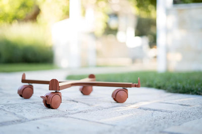Tecnokit: Runder Rollwagen für Pflanzen und Blumen, 50 cm; verstellbare Dübel, leicht zu bewegen, 4