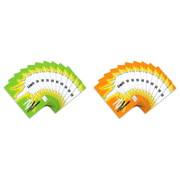 Limit Schulheft 10er Pack A4 Lineatur 25 - liniert mit Rand 16 Blatt grün & Schulheft 100050511 10er