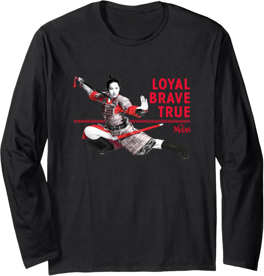 Disney Mulan Live-Action Loyal Brave True Langarmshirt