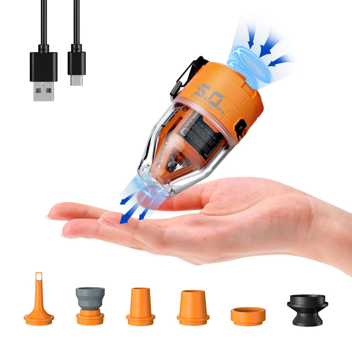 FLEXTAILGEAR MAX Pump 3 Tragbare Luftpumpe, 5,0 kPa, Beleuchtung, USB-Aufladung zum Aufblasen und En