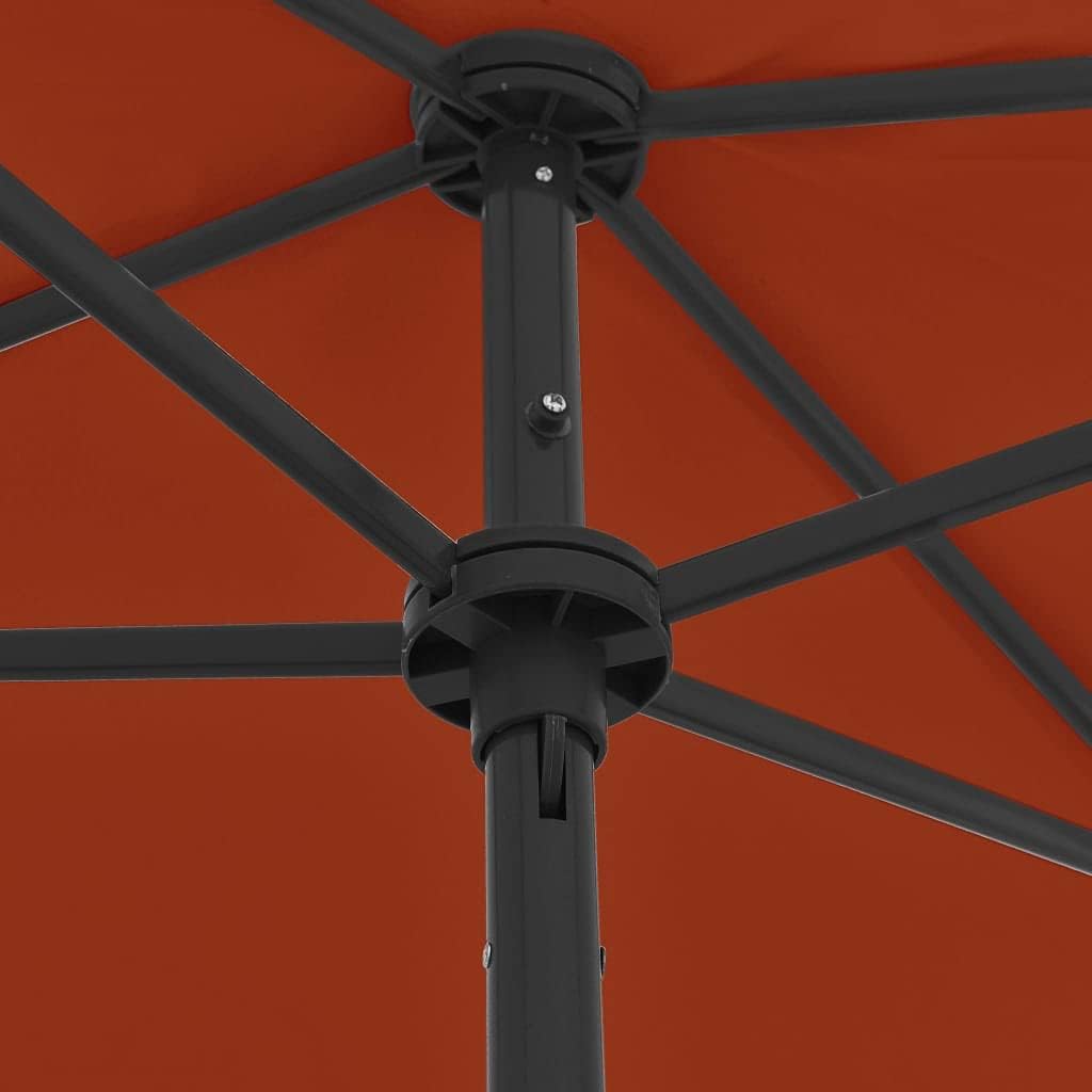 vidaXL Strandschirm Kippbar Sonnenschirm Balkonschirm Gartenschirm Ampelschirm Marktschirm Schirm Te