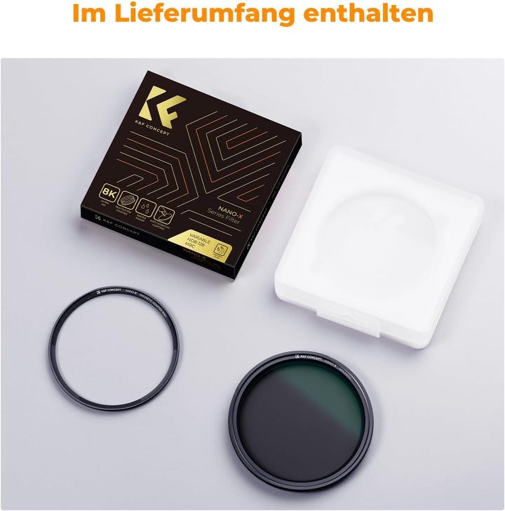 K&amp;F Concept Nano-X Magnetischer ND Filter 77mm Variabler Graufilter ND8-128, 77mm Magnetic ND8-128
