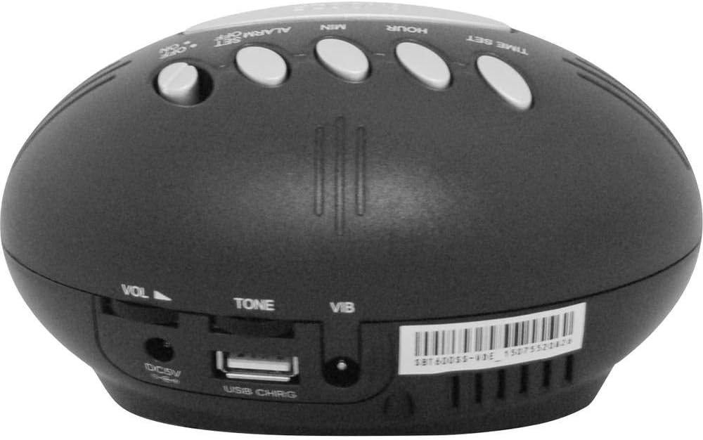 Geemarc SBT600 - Wecker für Hörgeschädigte, Taube und Langschläfer mit superlauter Alarmfunktion, Vi