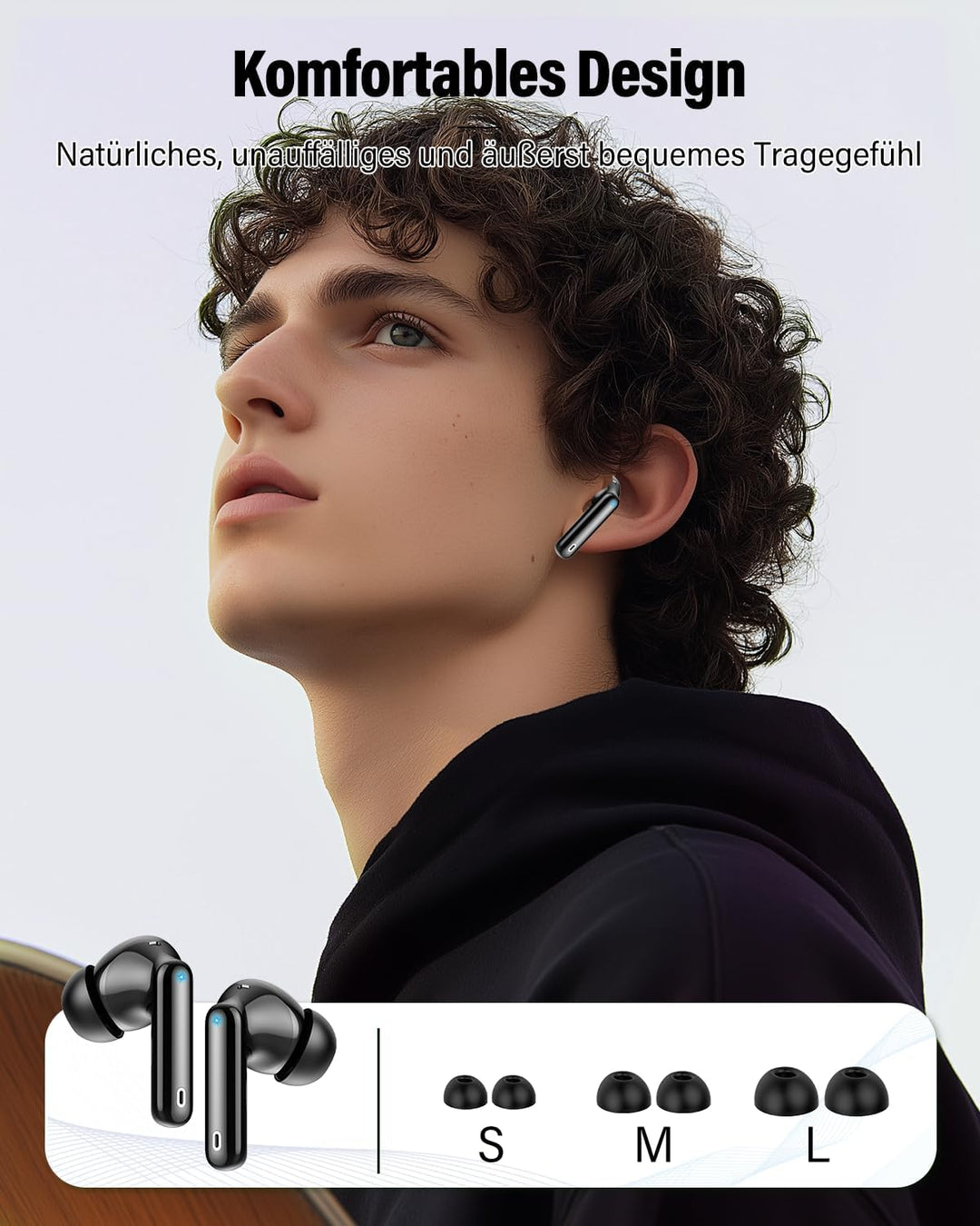 Btootos Bluetooth Kopfhörer, Kopfhörer Kabellos Bluetooth 5.4 mit App Sport In Ear Kopfhörer, Wirele