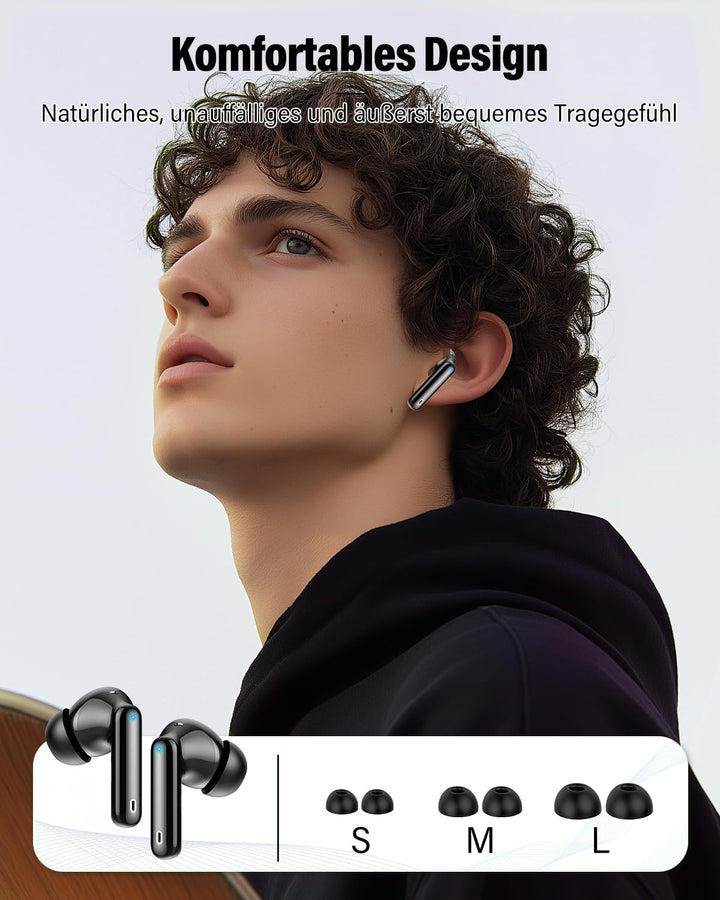 Btootos Bluetooth Kopfhörer, Kopfhörer Kabellos Bluetooth 5.4 mit App Sport In Ear Kopfhörer, Wirele