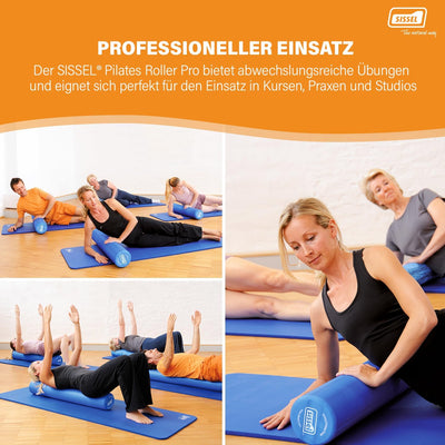 Sissel Pilates Roller PRO Fitness Rolle versch. Längen blau Blau 90 cm, Blau 90 cm