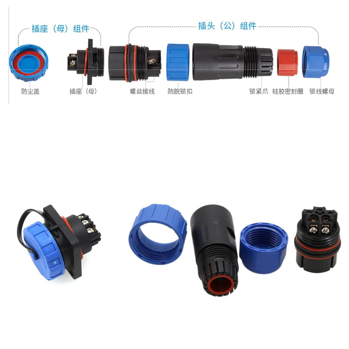 HangTon TY28 7 Pin 25A männlich weiblich Luftfahrt wasserdichten Stecker Kabel Stecker Buchse Schrau