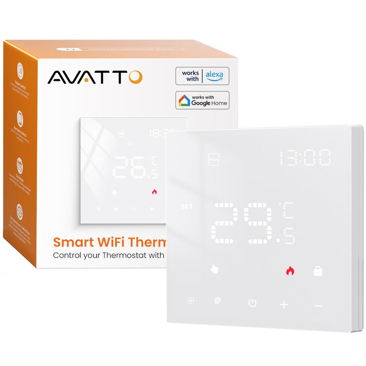 AVATTO Thermostat Für Wasser Fussbodenheizung und Gasboiler, Smart WiFi Thermostat Programmierbar Ra