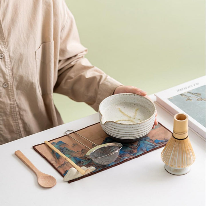 Matcha Set – Macha Tea Set 8 StüCk Matcha Tee Set Mit Matcha Besen Matcha Schale Matcha Sieb Schaufe