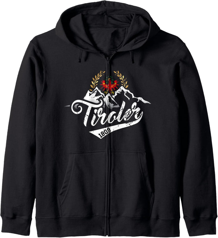 Tirol T-Shirt Tiroler 1809 mit Bergen und Adler Retro Look Kapuzenjacke
