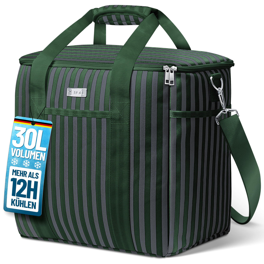 HOEL Kühltasche gross 20L &amp; 30L faltbar - Isolierte Thermotasche - Lunchtasche wasserdicht &amp; auslauf