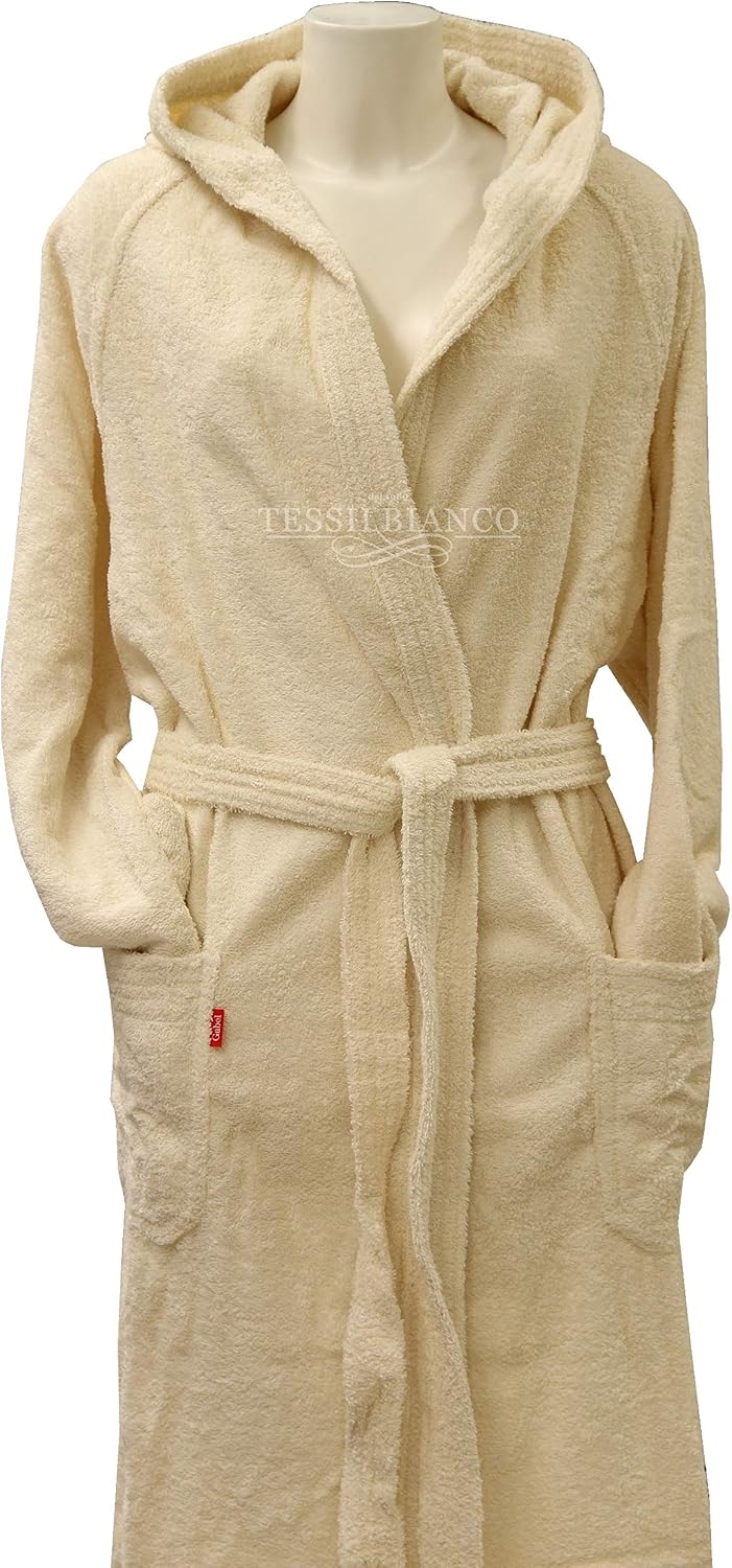 Gabel 09300 703 Bademantel für Erwachsene, 100% Baumwolle. 1x1x1 cm Beige (5b), Beige (5b)