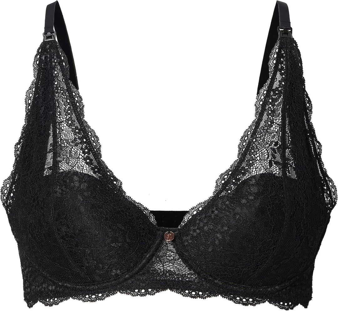 Noppies Damen Wired Bra Lace Gepolsterter BH D Schwarz, D Schwarz